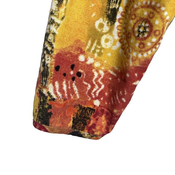 Chico's Southwest Aztec Long Sleeve Cotton Corduroy Shirt Women's Size Small - Picture 5 of 11